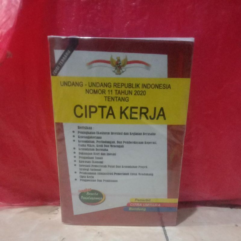 Jual Undang Undang Republik Indonesia Nomor Tahun Twntang