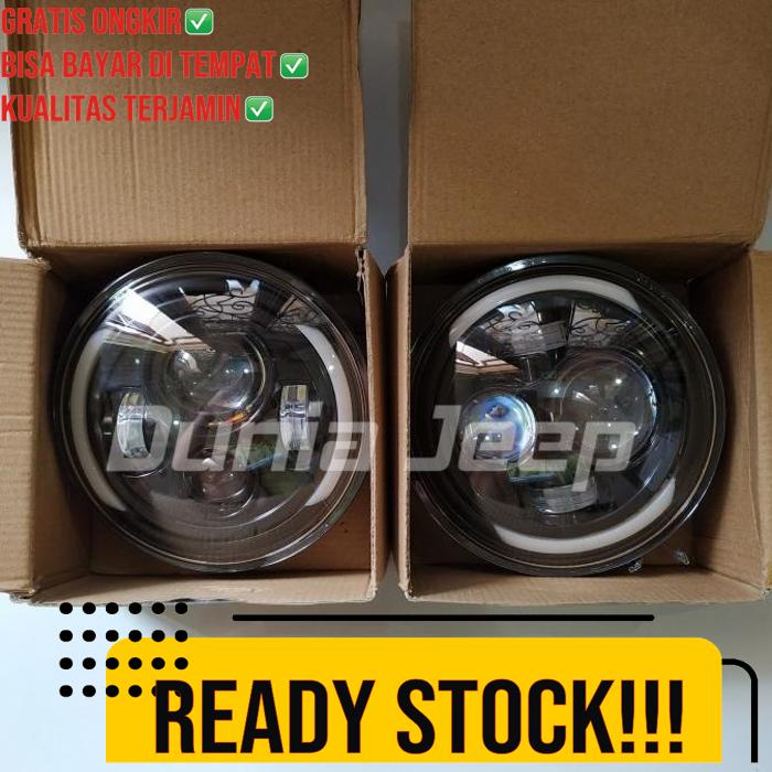 Jual Headlamp Lampu Besar Led Inch Jeep Cj Rubicon Jk Hartop Suzuki