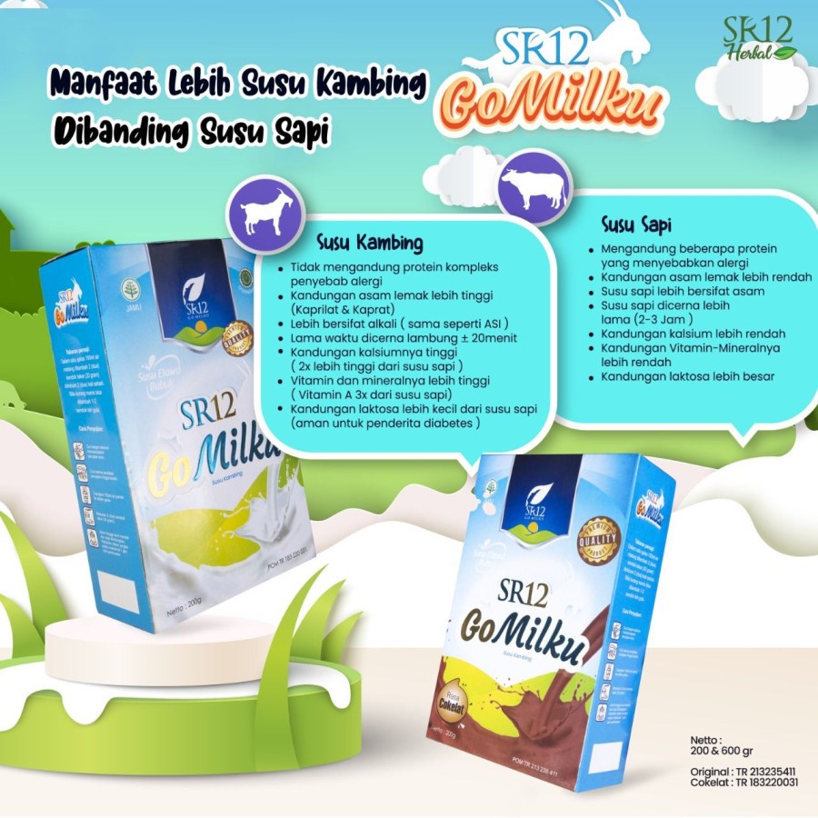 Jual Susu Kambing Etawa Sr Susu Bubuk Gomilku Varian Coklat