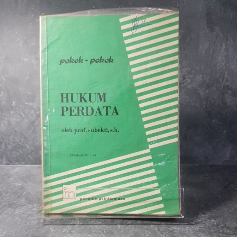 Jual Buku Pokok Pokok Hukum Perdata Prof Subekti S H Pt