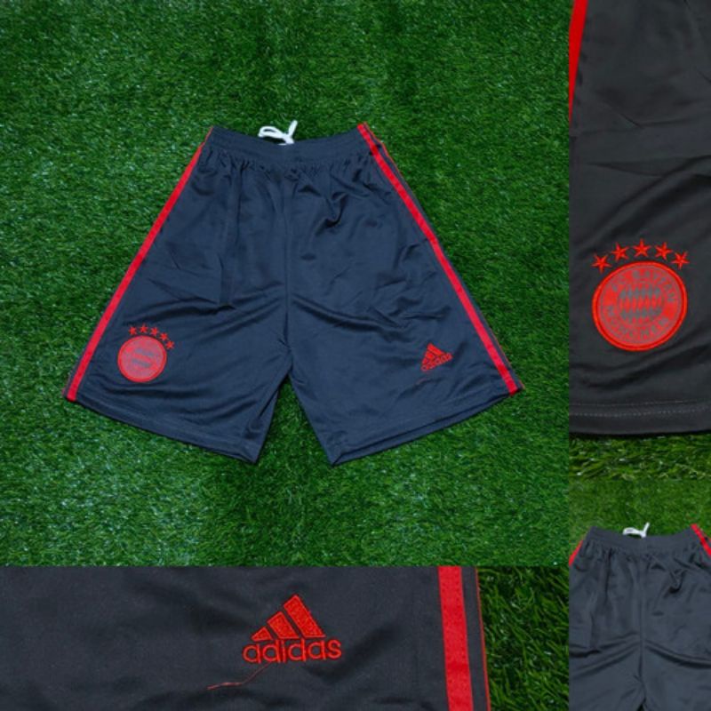 Jual New Short Celana Bola Bayern Munchen Rd Third Black