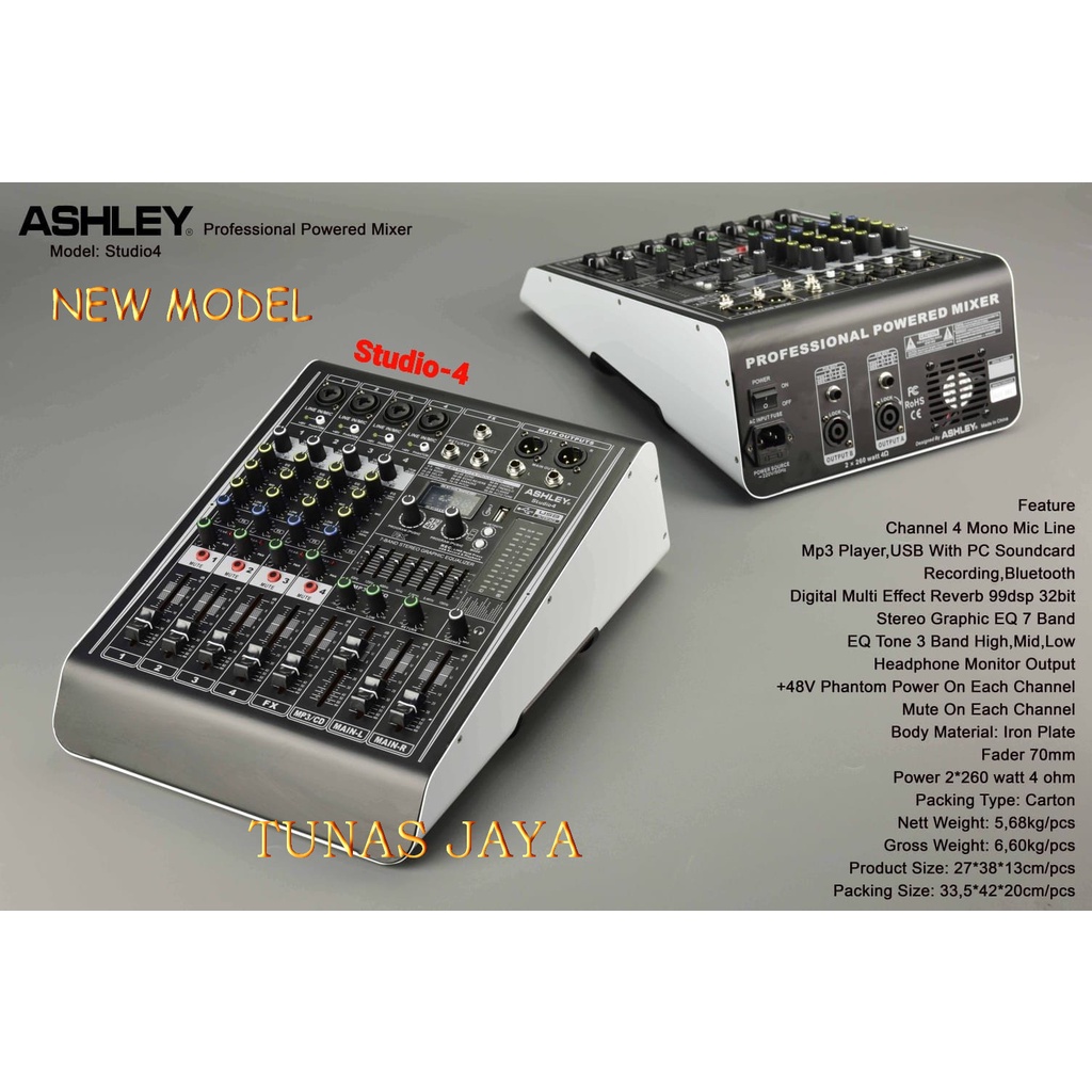 Jual Power Mixer Ashley Studio 4 Original Studio4 STUDIO4 Channel NEW