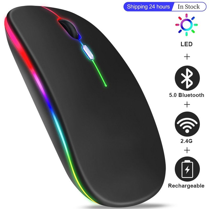 Jual COD Viqoo MOUSE GAMING LED Wireless 2 4G Bluetooth 5 1