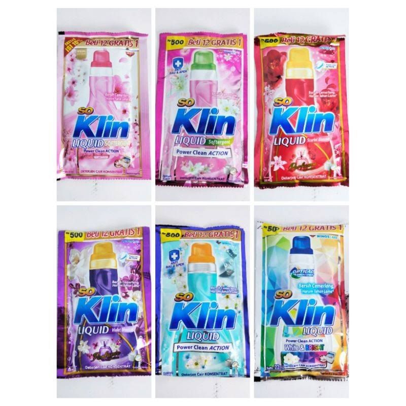 Jual So Klin Sabun Pakaian Baju Detergent Liquid Renteng Ml Pcs