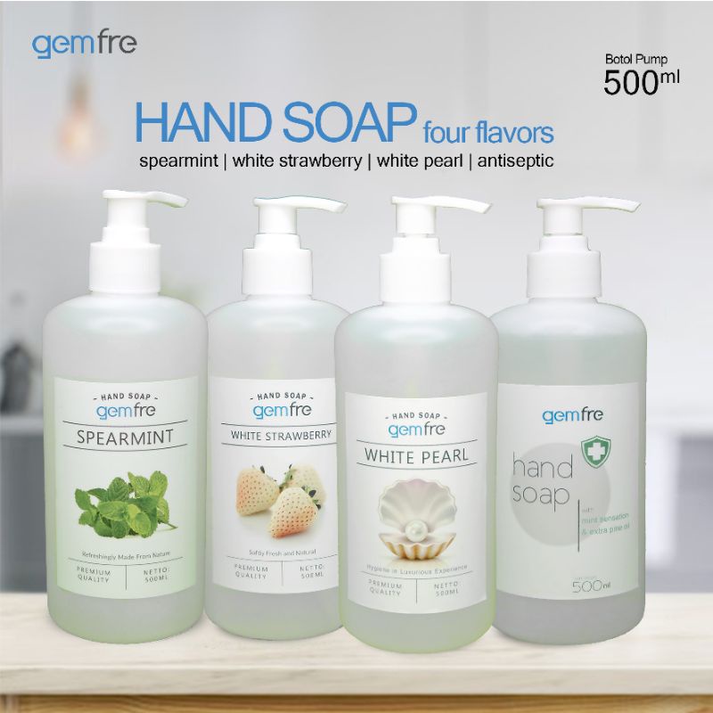 Jual Gemfre Handsoap Handwash Sabun Cuci Tangan White Pearl