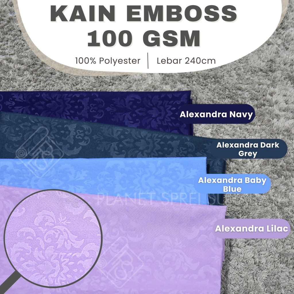 Jual KAIN EMBOSS 100 GSM MICROTEX MOTIF BUNGA ABSTRAK L 240CM KAIN