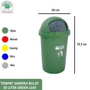 Jual TEMPAT SAMPAH BULAT 50 LITER GREEN LEAF 2150 SDF5245D4F Shopee