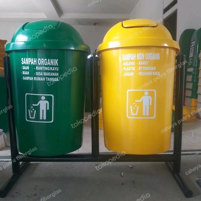 Jual Tong Sampah Fiber Pilah Kapasitas Liter Model Gantung Pilah