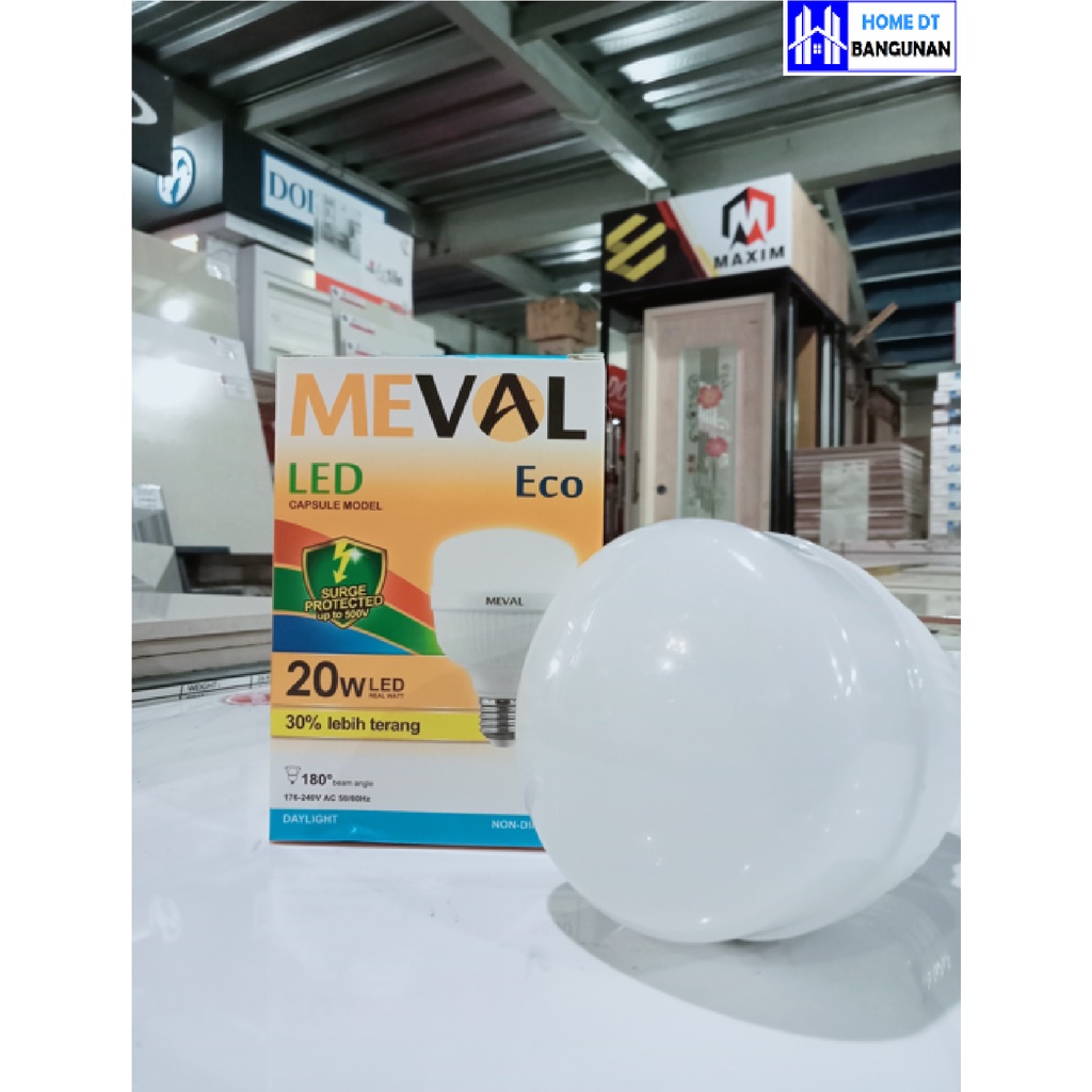 Jual Lampu Led Capsule Meval Eco 20W Warna Cahaya Cool Daylight 6500K