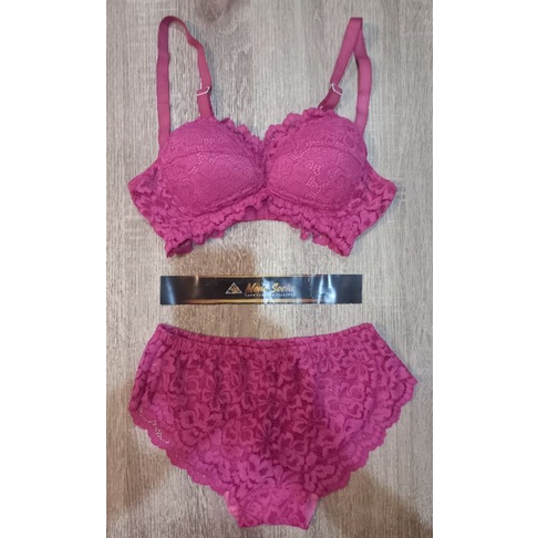 Jual MERAH MUDA SEGITIGA BRA SET CD SEGITIGA MERAH MUDA LINGERIE BRA