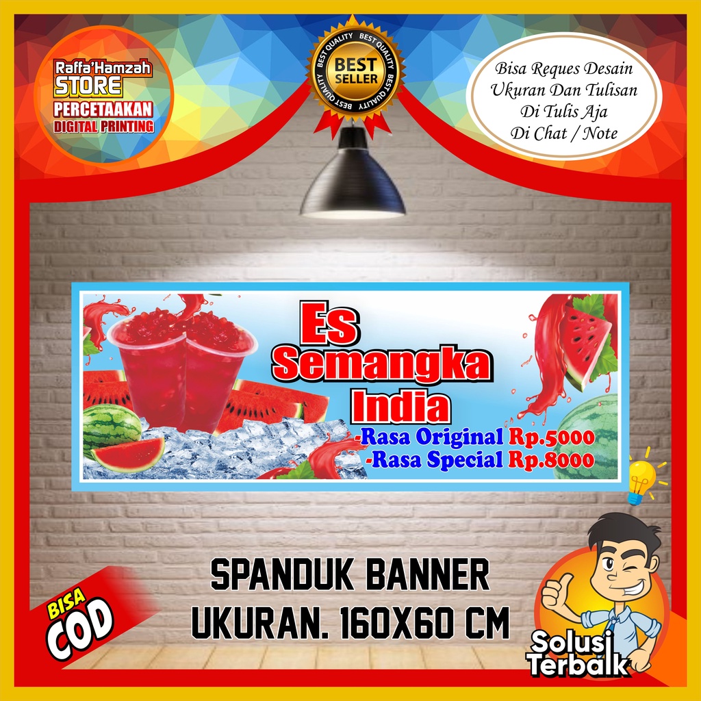 Jual Spanduk Banner Backdrop Es Semangka India Spanduk Minuman Es