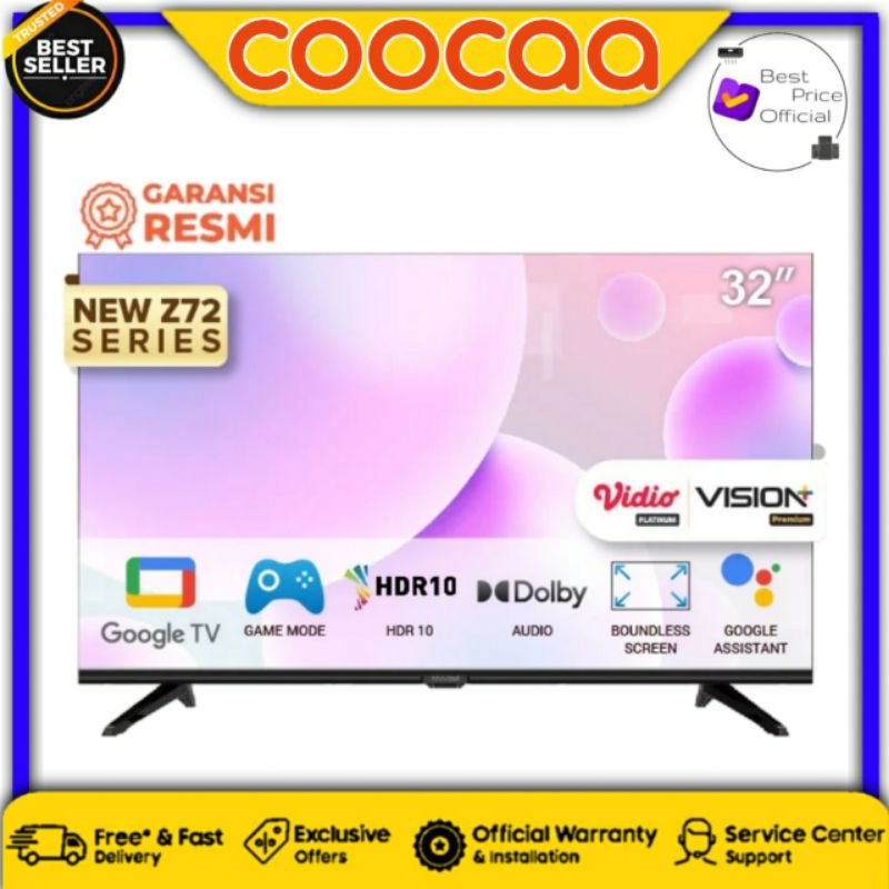 Jual Coocaa Z Led Smart Tv Inch Google Tv Digital Hd Wifi Dolby