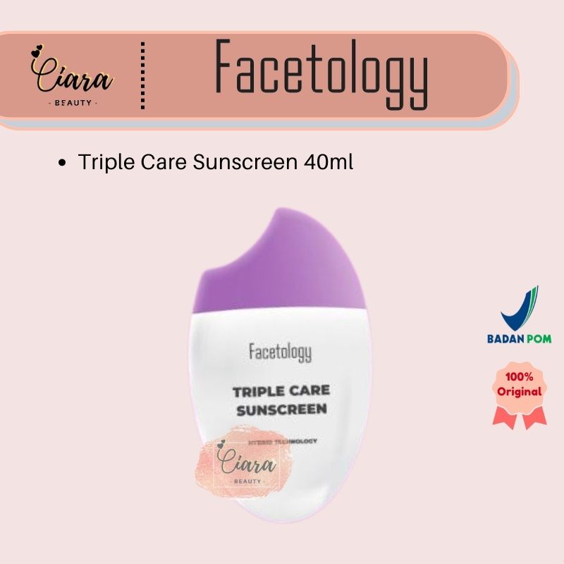 Jual FACETOLOGY Triple Care Sunscreen 40 Ml Shopee Indonesia