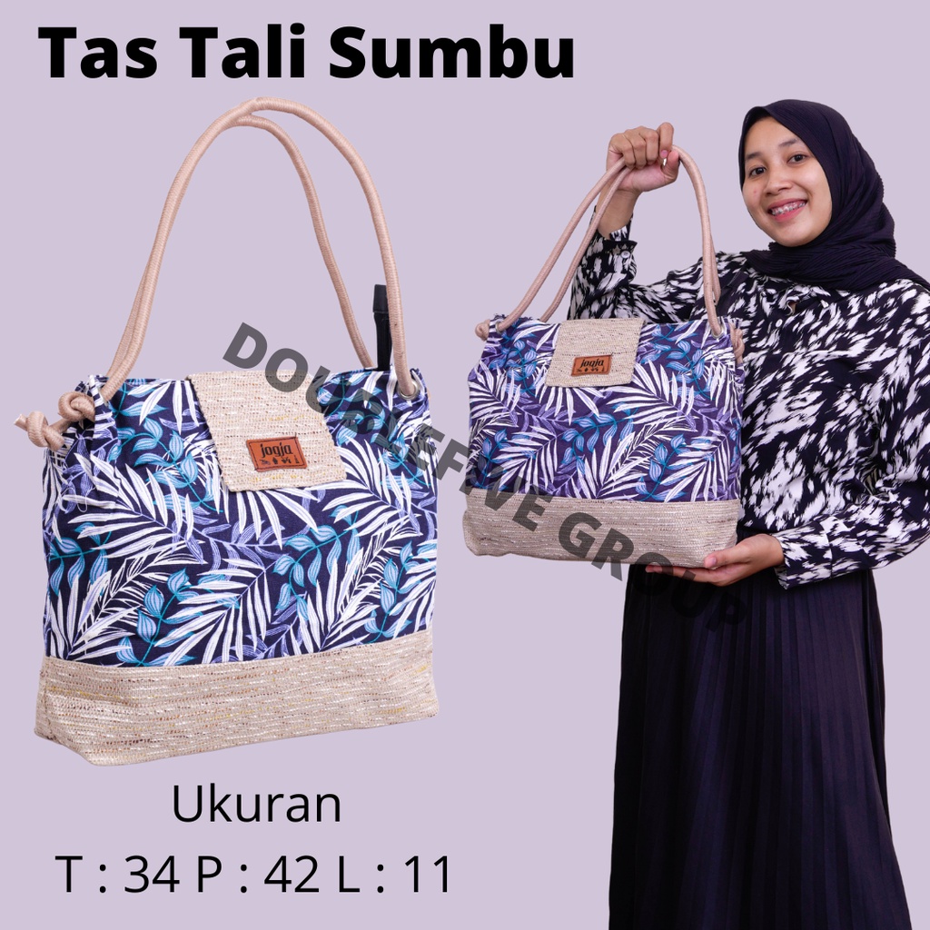 Jual Tas Wanita Kanvas Motif Tas Fashion Wanita Tali Sumbu Tas