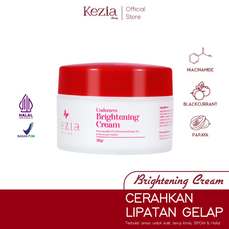 Jual Kezia Beauty Brightening Cream Underarm Gr Krim Pencerah