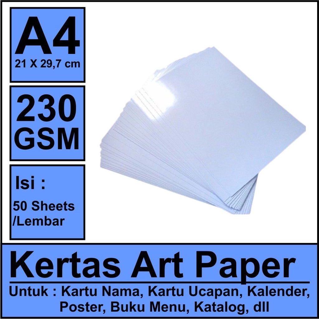 Jual Kertas Art Paper A Gram Lembar Shopee Indonesia