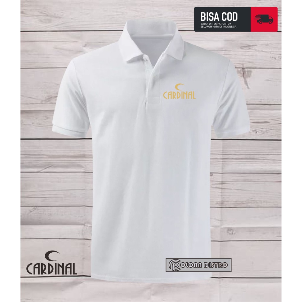 Jual Baju Kaos Polo Kerah Pria Cardinal C Text Gold Style Casual