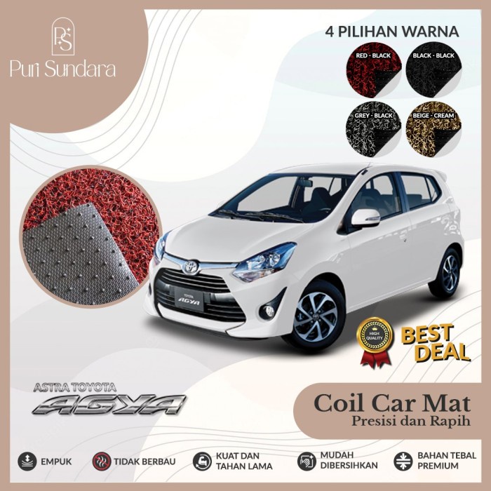 Jual Karpet Mobil Premium Toyota Agya Mie Bihun 2 Warna Shopee Indonesia