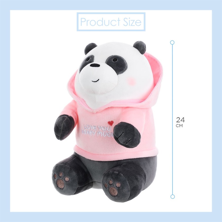 Jual Boneka Miniso We Bare Bear Lovely Lying Plush Toy Panda Ice Bear