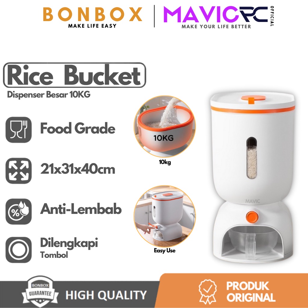 Jual Bonbox Bke Dispenser Beras Rice Box Kapasitas Kg Tempat