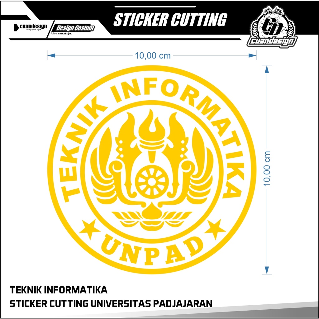 Jual STIKER KAMPUS TEKNIK INFORMATIKA STICKER UNPAD KACA MOBIL BUKU