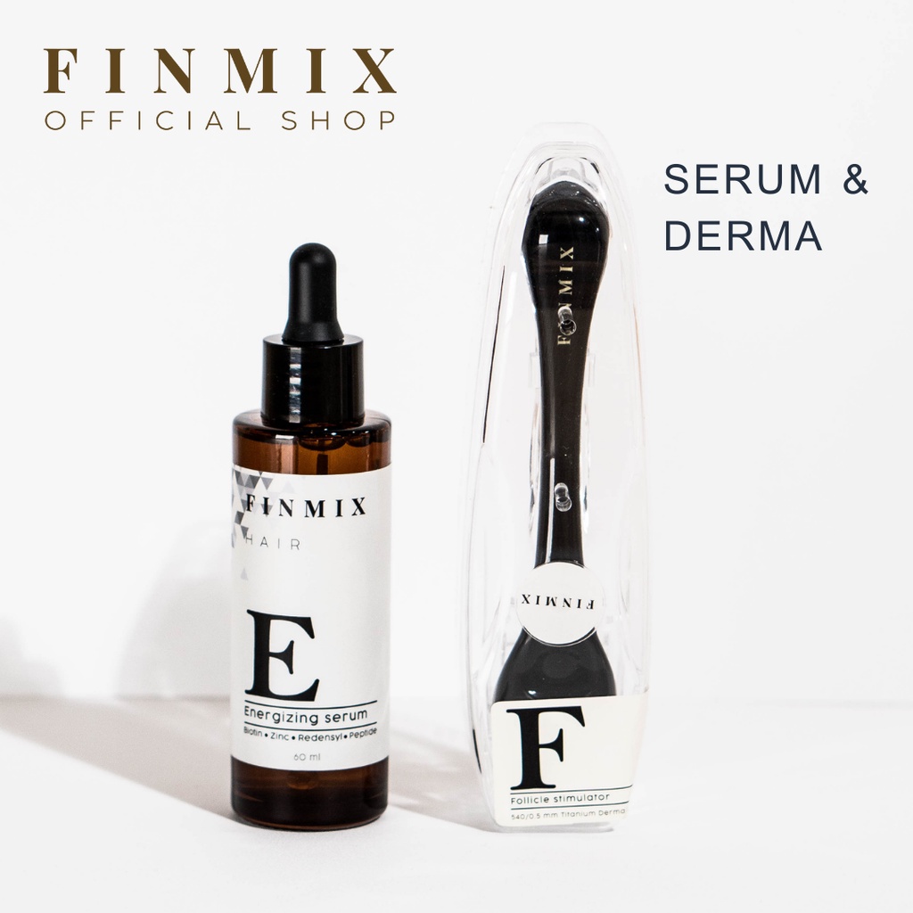 Jual Finmix Hair Serum Dan Dermaroller Bundling Shopee Indonesia