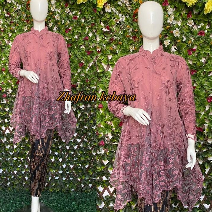 Jual Harga Bersahabat Kebaya Modern Tunik Busui Bahan Tulle Favorite