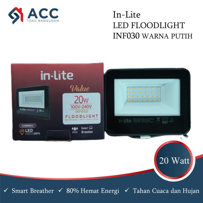 Jual Inlite Lampu Sorot Floodlight Led Value W Watt Inf Flood