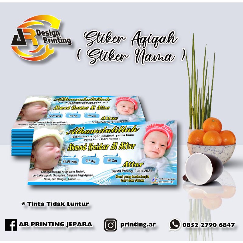 Jual Stiker Tasyakuran Aqiqah Nama Shopee Indonesia