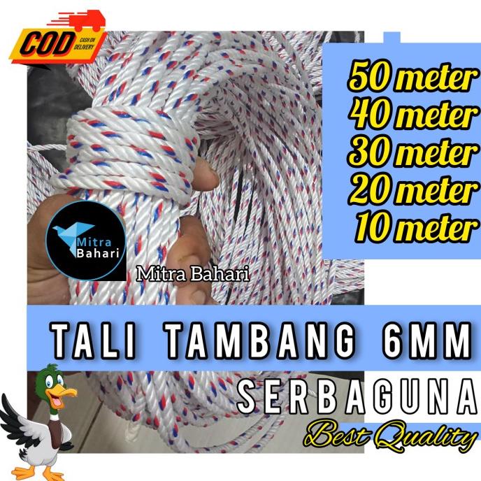 Jual Tali 6Mm Ppd Tali Eceran Tampar 6Mm Tali Mobil Bak Tambang