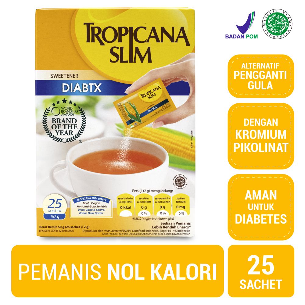 Jual Tropicana Slim Sweetener Diabtx Isi Sachet Shopee Indonesia