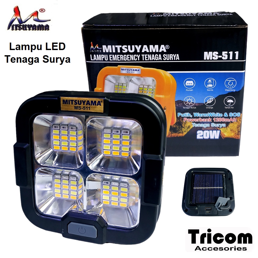 Jual Lampu Led Emergency Tenaga Surya W Mitsuyama Ms Shopee