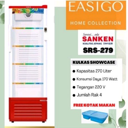 Jual SANKEN SHOWCASE SRS 279 4 RAK DENGAN KUNCI Shopee Indonesia