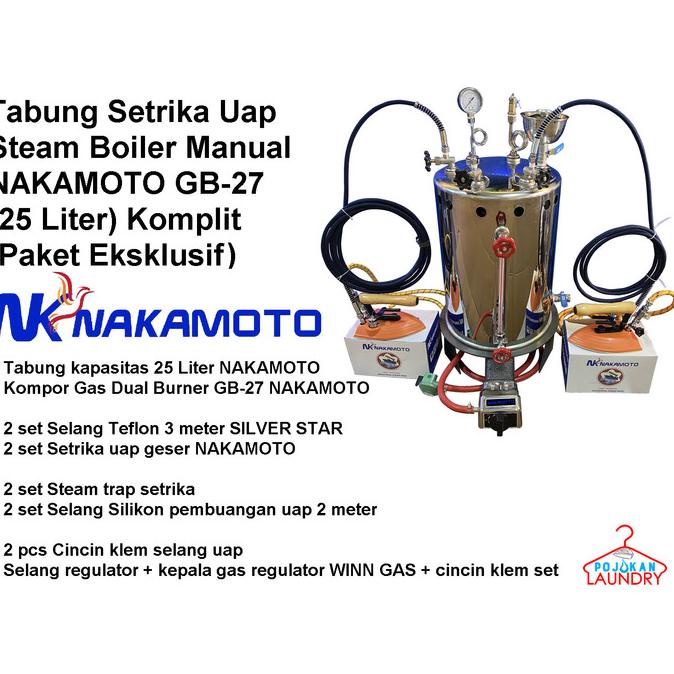 Jual Tabung Setrika Uap Tabung Steam Boiler Laundry Manual 25 Liter