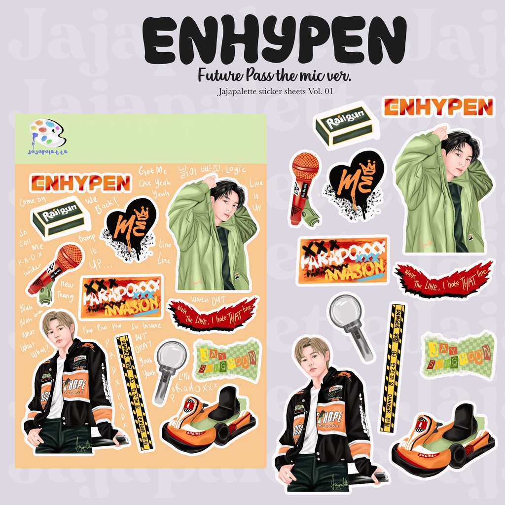 Jual STIKER Aesthetic KPOP Enhypen Deco STICKERS For Bujo Vintage