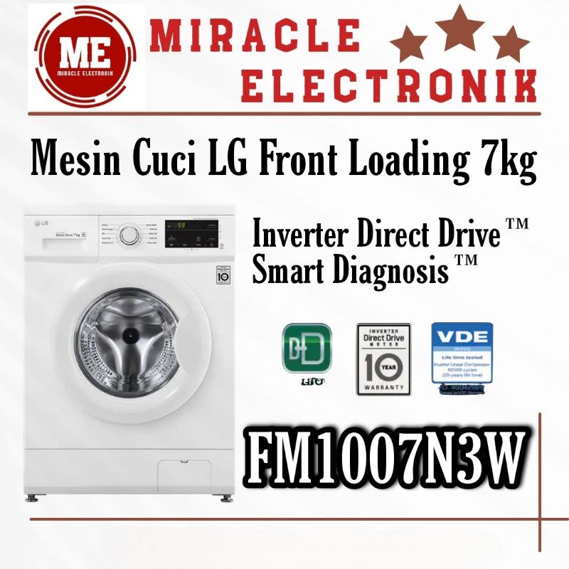 Jual Lg Fm N W Mesin Cuci Front Loading Kg Smart Diagnosis Inverter