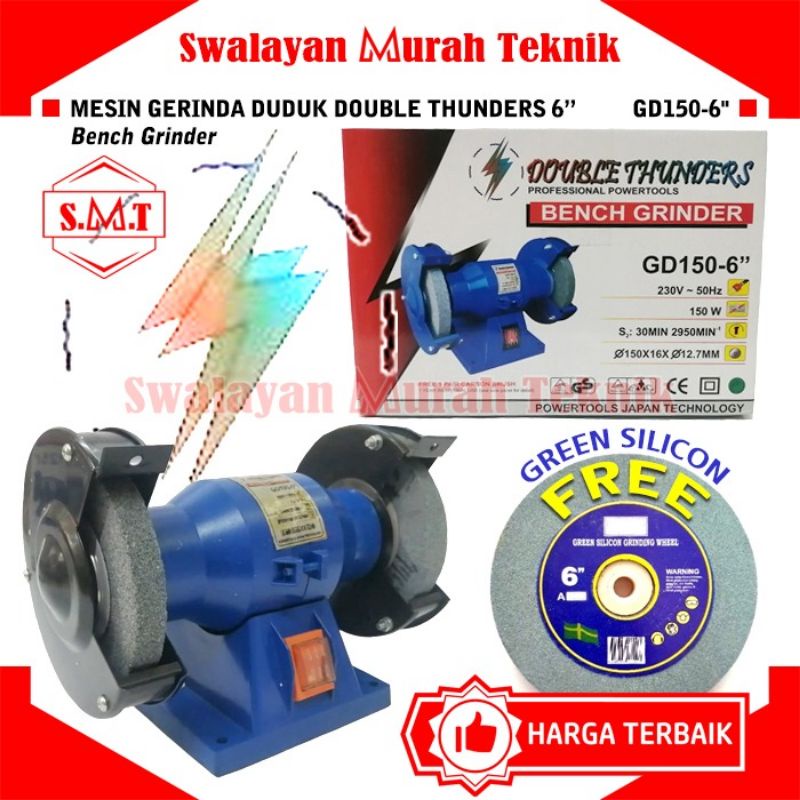 Jual Mesin Gerinda Duduk Inch Double Thunders Gd Bench Grinder