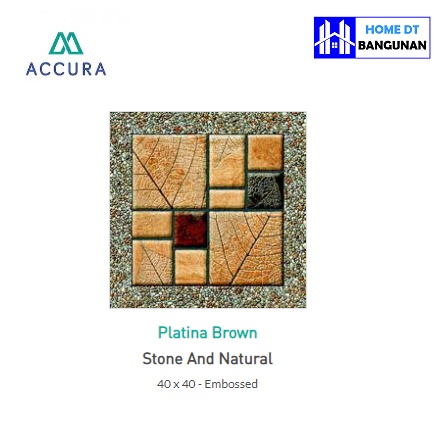 Jual Mulia Accura Platina Brown 40X40 Kw1 Keramik Matt Motif Batu Alam