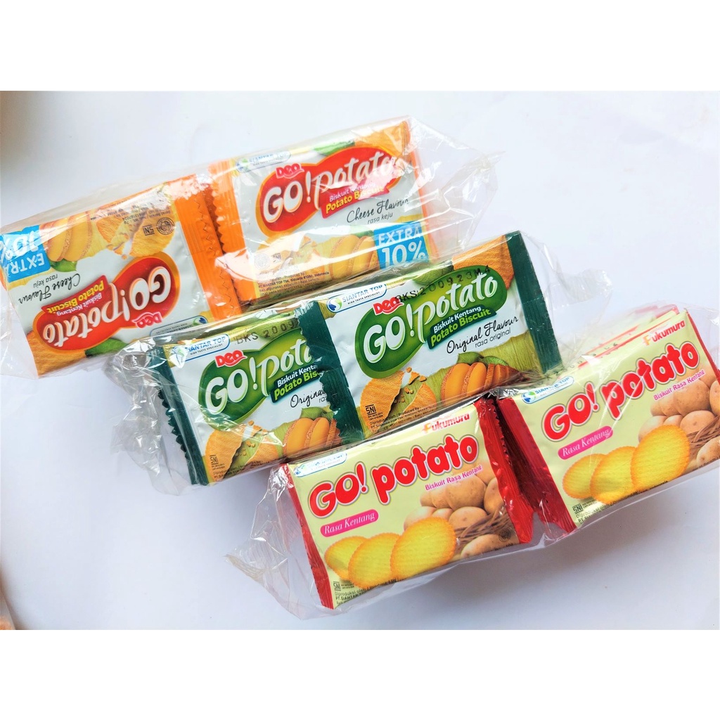 Jual Go Potato Biskuit Kentang 1 Pack Isi 20pcs Go Potato Renceng