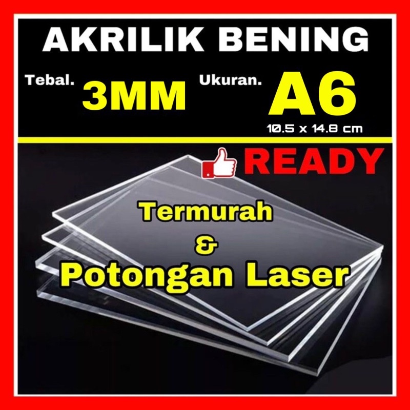 Jual Akrilik Bening Lembaran A Mm Acrylic Transparant Shopee