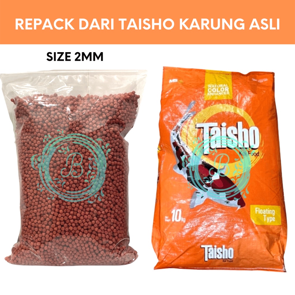 Jual Taisho Merah Super Red 1mm 2mm 5mm Pack 1kg Pelet Pakan Ikan Hias