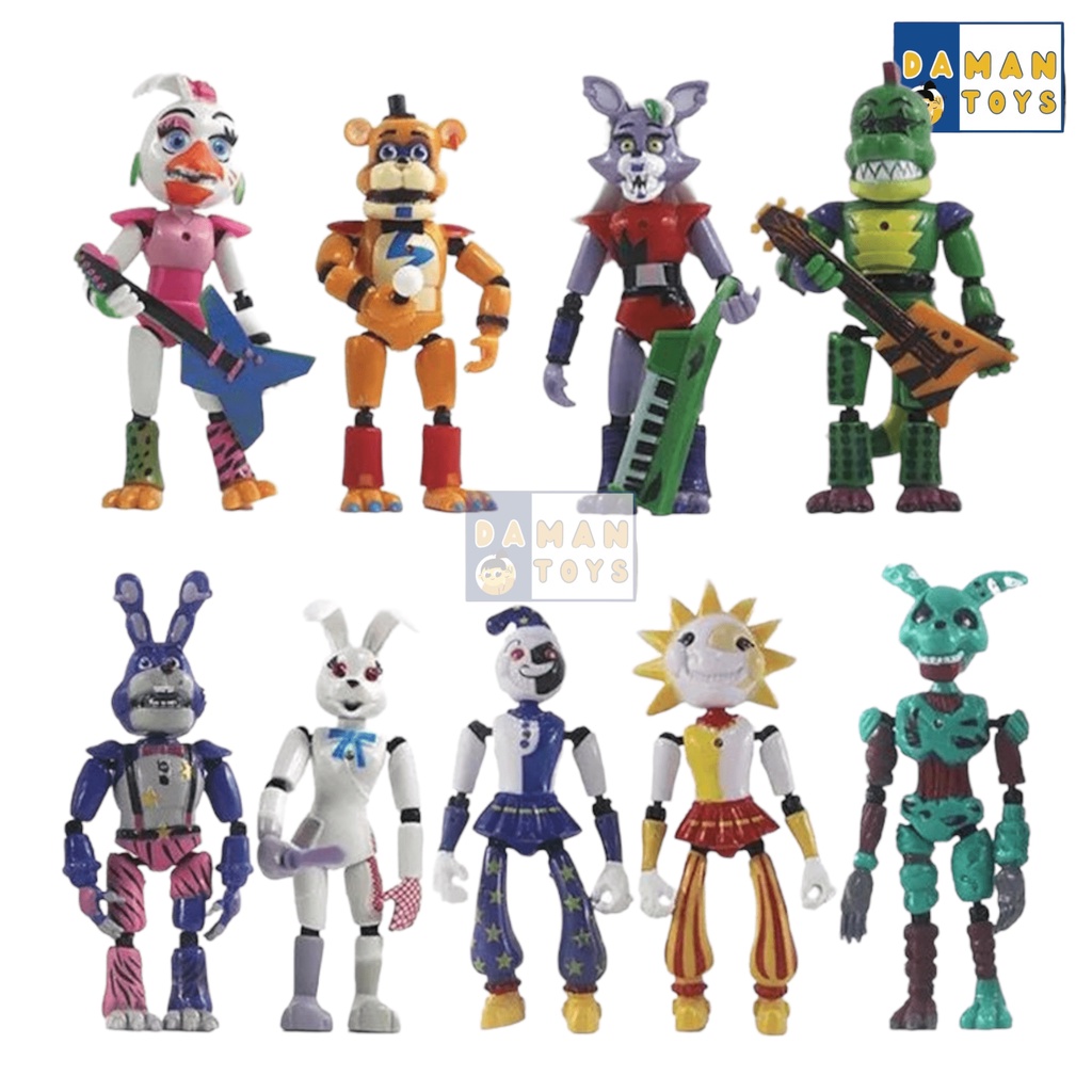 Jual Mainan Pajangan Fnaf Five Nights At Freddy S Glamrock Bonie Chica