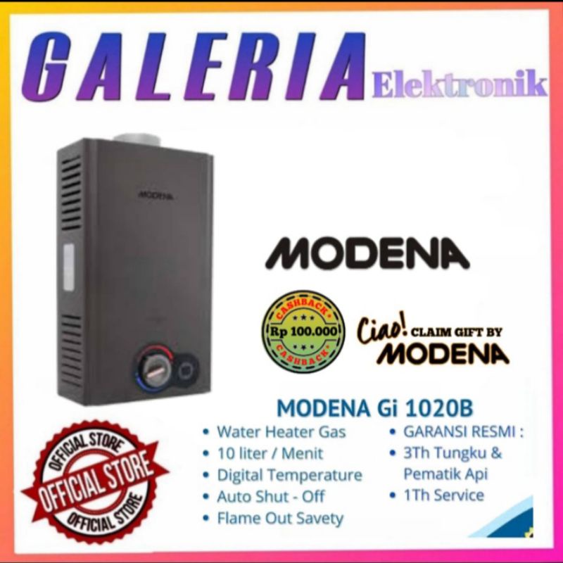 Jual Water Heater Gas Modena Gi B Pemanas Air Gas Lpg L