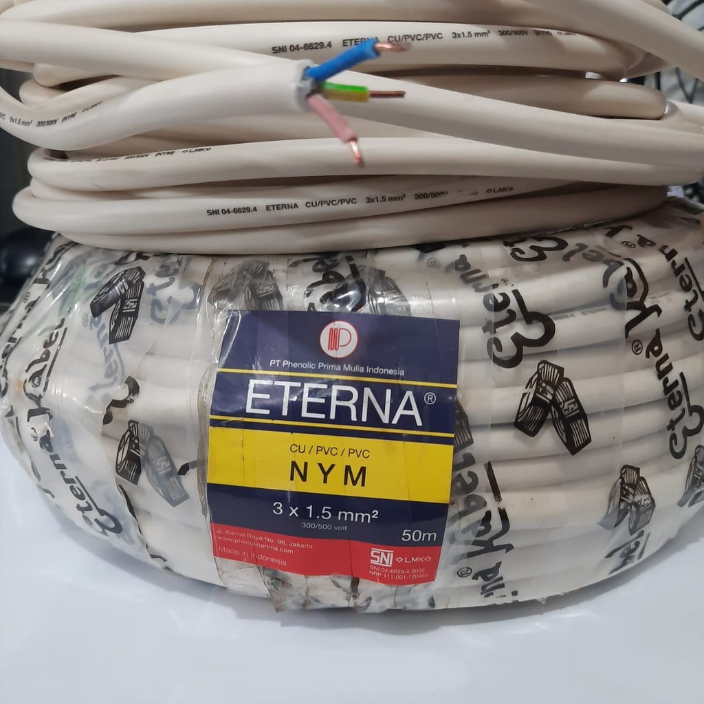 Jual Kabel Eterna Isi X Mm Kabel Listrik Tembaga Kuningan Kabel