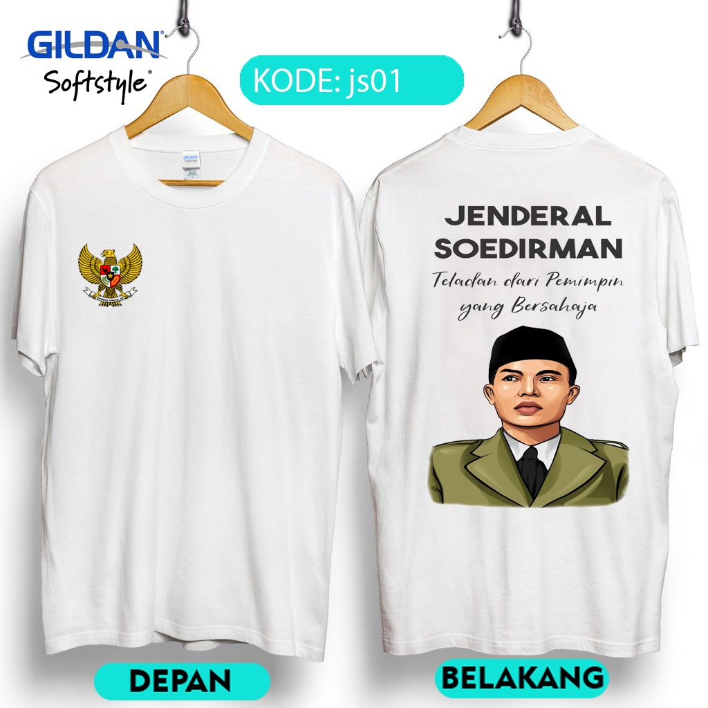 Jual KAOS PAHLAWAN NASIONAL JENDRAL SOEDIRMAN ORIGINAL GILDAN JS01