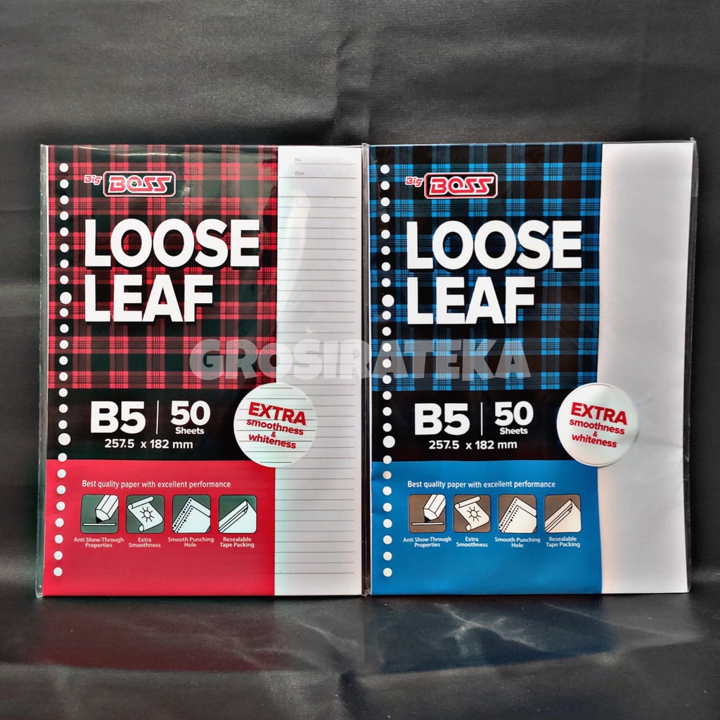 Jual Kertas Refill Isi Binder Loose Leaf Bbo Ll B Polos Garis