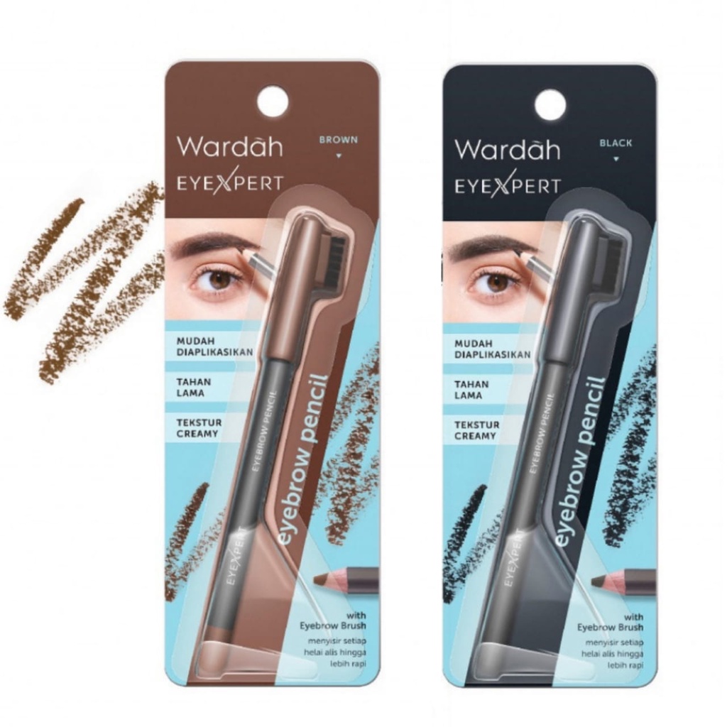 Jual Bisa Cod Wardah Eyebrow Pencil Pensil Alis Black Brown