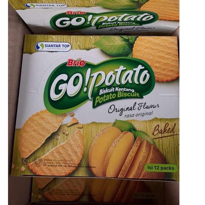 Jual Go Potato Biskuit Kentang Original Isi 12pc Pack Shopee Indonesia