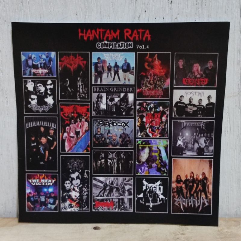 Jual Stiker Official HANTAM RATA Compilation Vol 4 Punk Hardcore