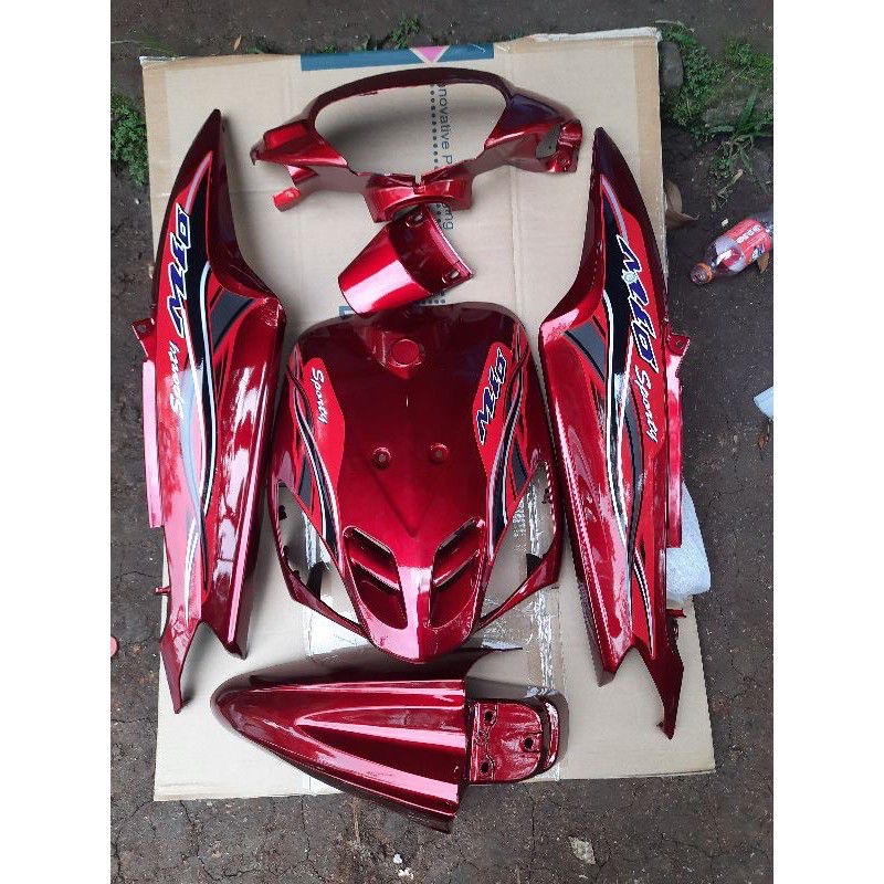 Jual YAMAHA MIO SPORTY COVER BODY HALUS FULL SET BIRU TUA MERAH CABE